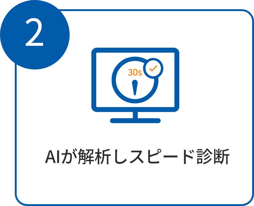 2.AIが解析しスピード診断